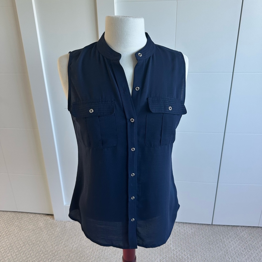 Banana Republic Navy Sleeveless Top 6